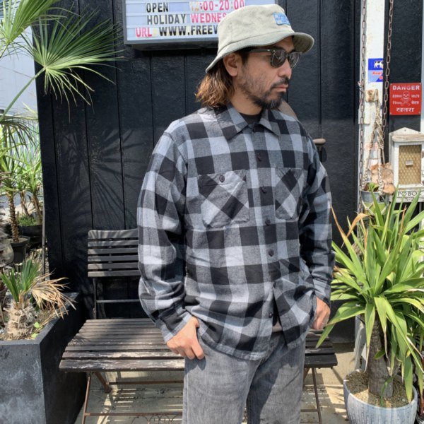 BLUCO WORK GARMENT/ブルコ BUFFALO CHECK FLANNEL SHIRTS