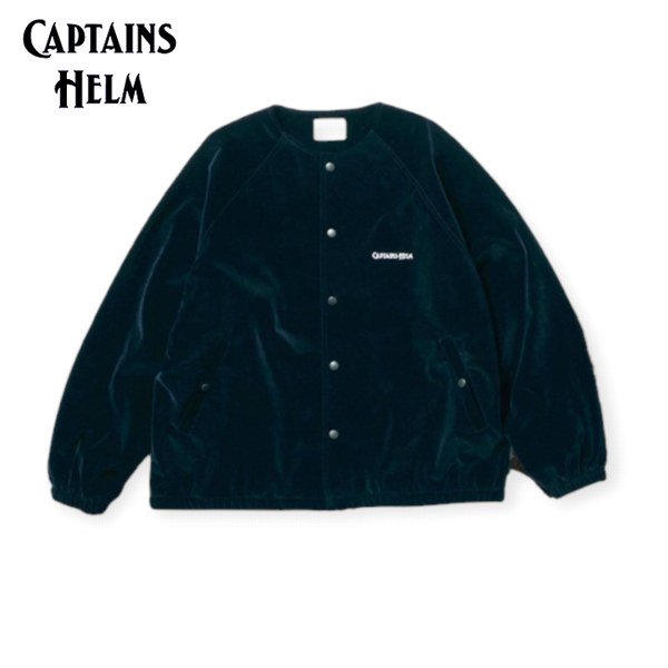 CAPTAINS HELM/キャプテンズヘルム #LOGO VELOUR COACH JACKET/ロゴベロアコーチジャケット・NAVY |  新型ノーカラーラグランコーチジャケット - 【FREEWAY】 茨城県坂東市にあるセレクトショップ