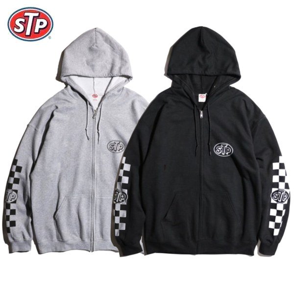 STP/エスティーピー CHECKER LOGO ZIP-UP HOODIE|ジップアップフーディー・2color - 【FREEWAY】  茨城県坂東市にあるセレクトショップ