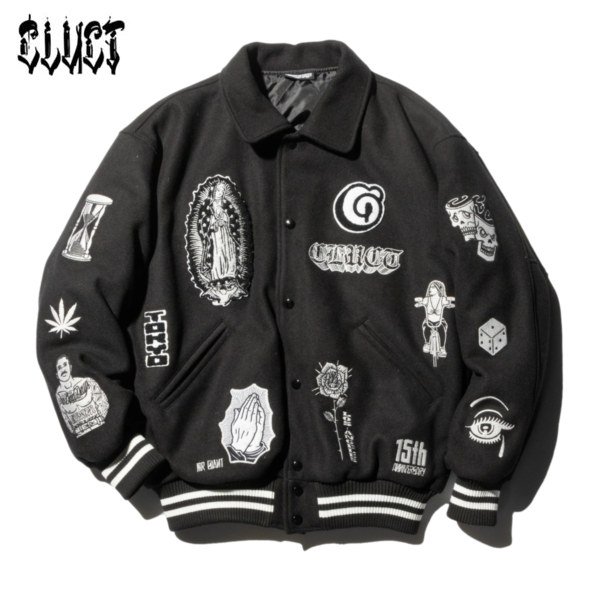 15th ANNIVERSARY CLUCT×MIKE GIANT/クラクト VARSITY JACKET ...
