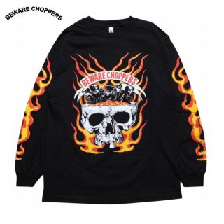 <img class='new_mark_img1' src='https://img.shop-pro.jp/img/new/icons15.gif' style='border:none;display:inline;margin:0px;padding:0px;width:auto;' />BEWARE CHOPPERS / HOT HEAD KNUCK LS TEE /󥰥꡼T