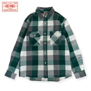 <img class='new_mark_img1' src='https://img.shop-pro.jp/img/new/icons15.gif' style='border:none;display:inline;margin:0px;padding:0px;width:auto;' />BIG MIKE/ӥåޥ Heavy Flannel Shirts/إӡեͥ륷 102435205GRNWHTGRY