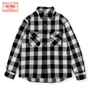 <img class='new_mark_img1' src='https://img.shop-pro.jp/img/new/icons15.gif' style='border:none;display:inline;margin:0px;padding:0px;width:auto;' />BIG MIKE/ӥåޥ Heavy Flannel Shirts/إӡեͥ륷 102435201WHTBLK