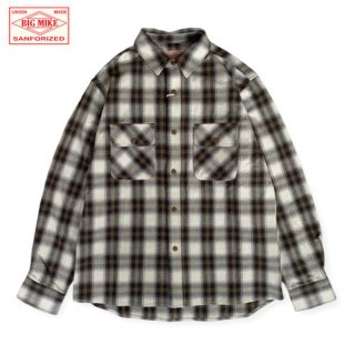 <img class='new_mark_img1' src='https://img.shop-pro.jp/img/new/icons15.gif' style='border:none;display:inline;margin:0px;padding:0px;width:auto;' />BIG MIKE/ӥåޥ Heavy Flannel Shirts/إӡեͥ륷 102435204WHTKHK