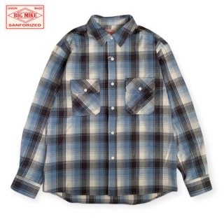 <img class='new_mark_img1' src='https://img.shop-pro.jp/img/new/icons15.gif' style='border:none;display:inline;margin:0px;padding:0px;width:auto;' />BIG MIKE/ӥåޥ Heavy Flannel Shirts/إӡեͥ륷 102435206SAXWHTGRY