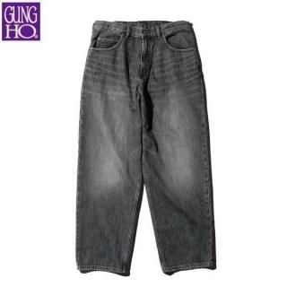 <img class='new_mark_img1' src='https://img.shop-pro.jp/img/new/icons15.gif' style='border:none;display:inline;margin:0px;padding:0px;width:auto;' />GUNG HO/ۡ DENIM TAPARED PANTS/ǥ˥ơѡɥѥ GH25S014D0BLACK