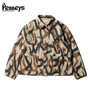 <img class='new_mark_img1' src='https://img.shop-pro.jp/img/new/icons15.gif' style='border:none;display:inline;margin:0px;padding:0px;width:auto;' />PENNEY'S/ڥˡ PRINTED ENGINEER SHORT JACKET/󥸥˥㥱å PN25S01300TRIBAL(KHAKI)