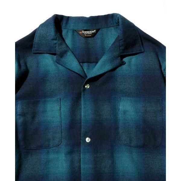 TOWNCRAFT town craft 60S 復刻 オンブレシャツ TOWNCRAFT シャツ / タウンクラフト 60S LOOP COLLAR SS SHIRTS