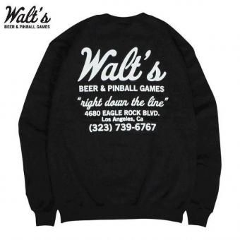 <img class='new_mark_img1' src='https://img.shop-pro.jp/img/new/icons15.gif' style='border:none;display:inline;margin:0px;padding:0px;width:auto;' />WALT'S BAR/ġС LOGO SWEATSHIRTBLACK/WHITE