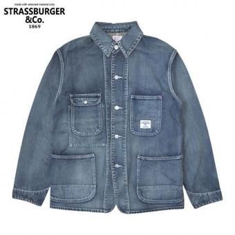 <img class='new_mark_img1' src='https://img.shop-pro.jp/img/new/icons15.gif' style='border:none;display:inline;margin:0px;padding:0px;width:auto;' />STRASSBURGER&Co./ȥ饹С COVERALL VINTAGE WASH/13ozǥ˥५С SBR-PM-303V