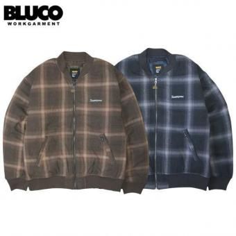 <img class='new_mark_img1' src='https://img.shop-pro.jp/img/new/icons15.gif' style='border:none;display:inline;margin:0px;padding:0px;width:auto;' />BLUCO/ブルコ OMBRE CHECK BOMBER JACKET/ボンバージャケット 157-31-039・2color
