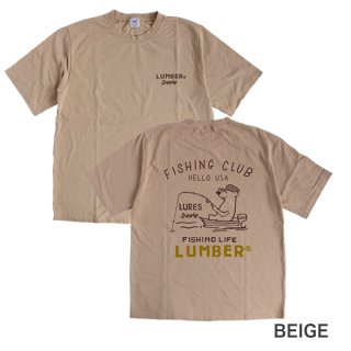 LUMBER16/2 FISHING BEAR PRINT T-SHIRTS 221362ξʲ