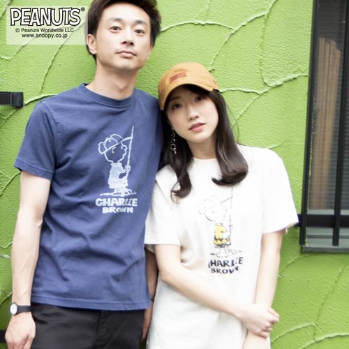 LUMBER】 スヌーピー 別注T-SHIRTS チャーリーブラウン