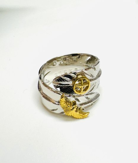 Double Feather Ring Platinum Gold - HIRO EAGLE