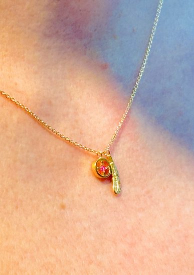 Nunpa Nagi  (Love  Protection) 24k.Ruby Gold Pendant - HIRO EAGLE