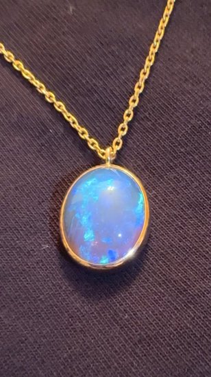 Mother  Earth Black Opal pendant - HIRO EAGLE