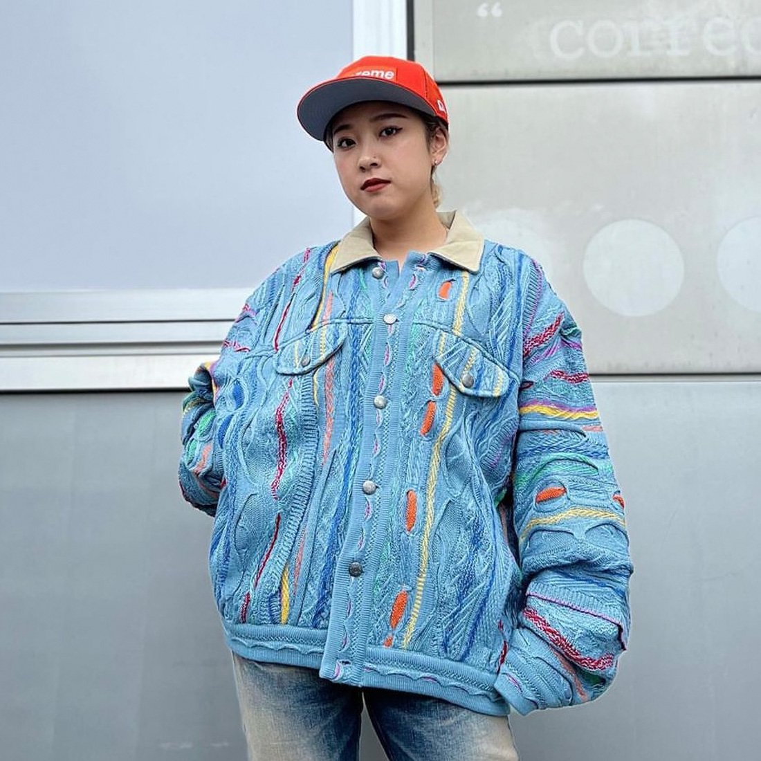 Supreme × COOGI Trucker Jacket ブルー Lサイズ