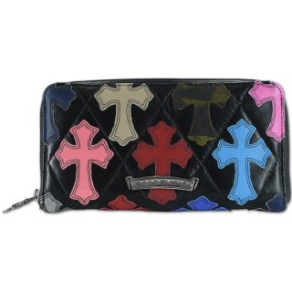 CHROME HEARTS QUILTING CEMETERY CROSSPATCH WALLET