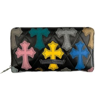 CHROME HEARTS QUILTING CEMETERY CROSSPATCH WALLET