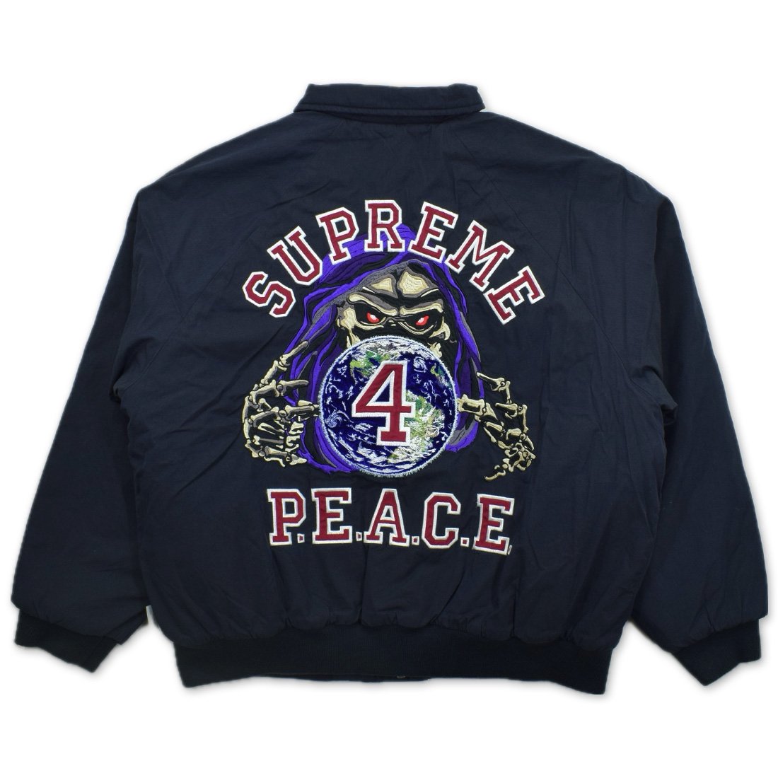 Supreme Peace EmbroideredWorkJacket Navy | fitwellbathfitting.com