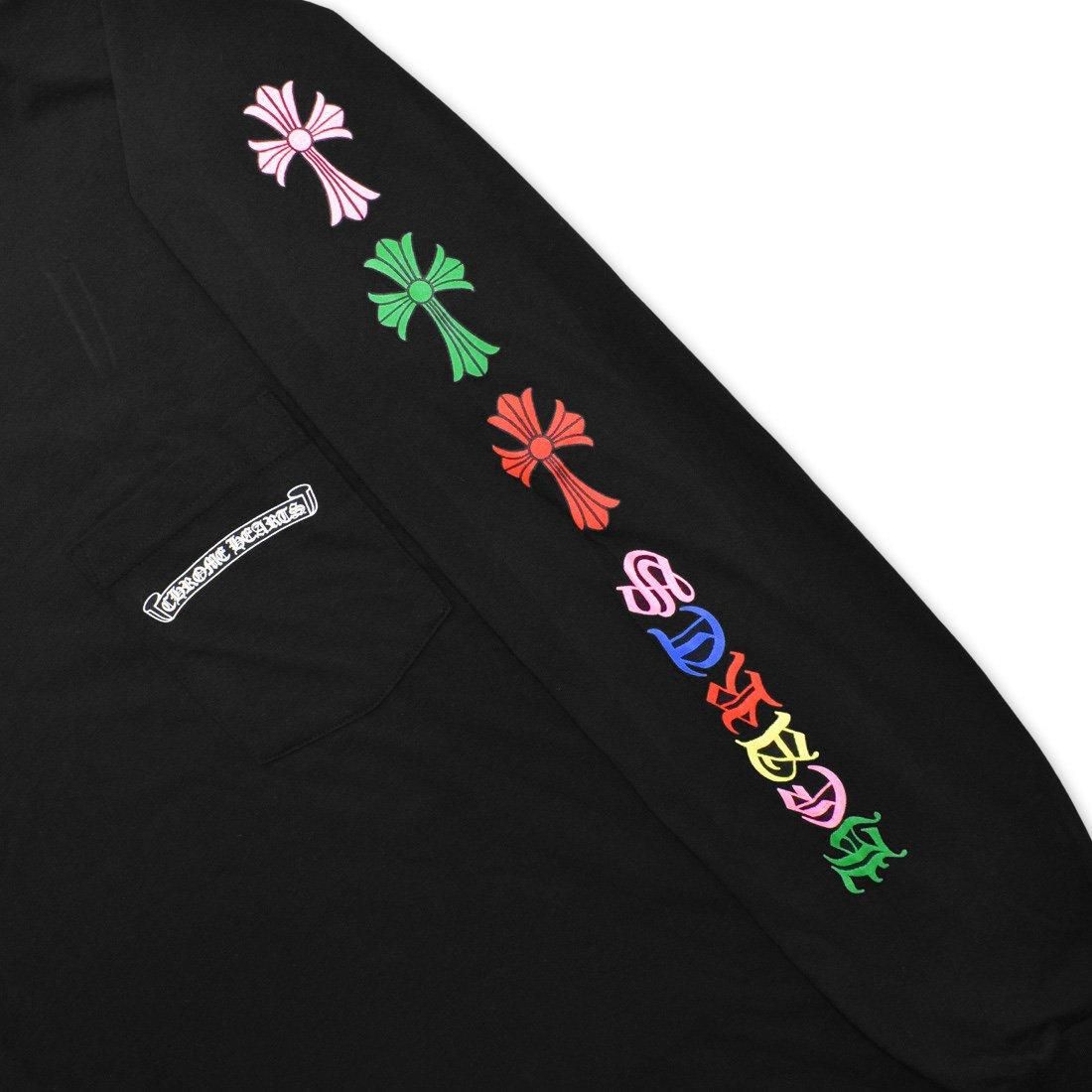 花音パパ　Chrome Hearts 最新マルチロゴ　ステンシル　サイズL クロムハーツ マルチカラー クロス ロゴ ジップアップ パーカー