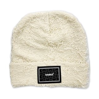 WANNA "W DISTRESSED" KNIT BEANIE