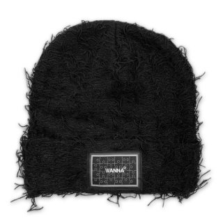 WANNA "W DISTRESSED" KNIT BEANIE