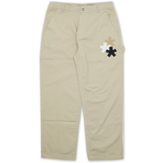 COMME des FUCKDOWN PANTALONE IN COTONE CON APPLICAZIONE