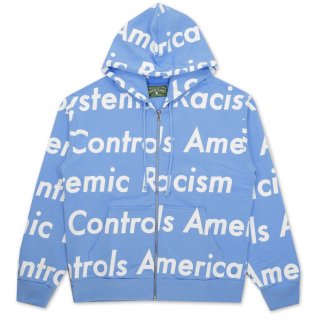 DENIM TEARS X Arthur Jafa SYSTEMIC RACISM CONTROLS AMERICA ZIP UP HOODIE