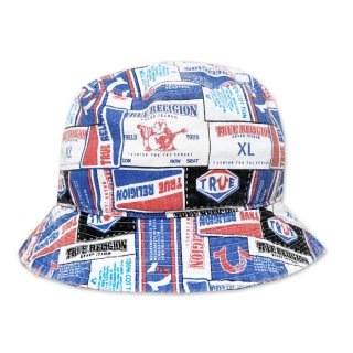 TRUE RELIGION TR ALL OVER PRINT BUCKET HAT