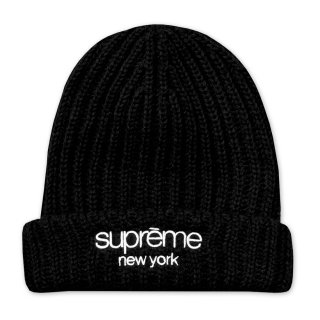 SUPREME CLASSIC LOGO CHUNKY RIB BEANIE