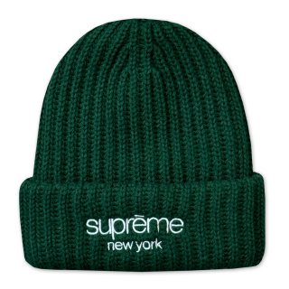 SUPREME CLASSIC LOGO CHUNKY RIB BEANIE