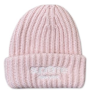 SUPREME CLASSIC LOGO CHUNKY RIB BEANIE