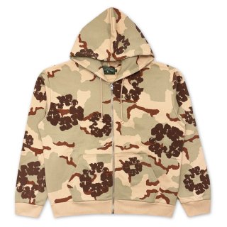 DENIM TEARS CAMO COTTON WREATH ZIP HOODIE