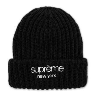 SUPREME CLASSIC LOGO CHUNKY RIB BEANIE