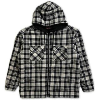 LINED ZIP UP HOODED FLANNEL SHIRTS