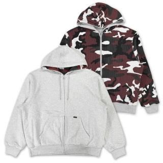 SUPREME REVERSIBLE WORK ZIP UP HOODED SWEATSHIRTS