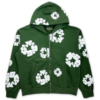 DENIM TEARS COTTON WREATH ZIP HOODIE