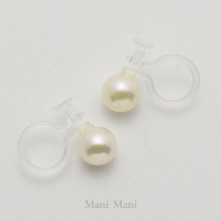 シンプル一粒アコヤ真珠 5mm珠 ピアスのようなイヤリングの商品画像