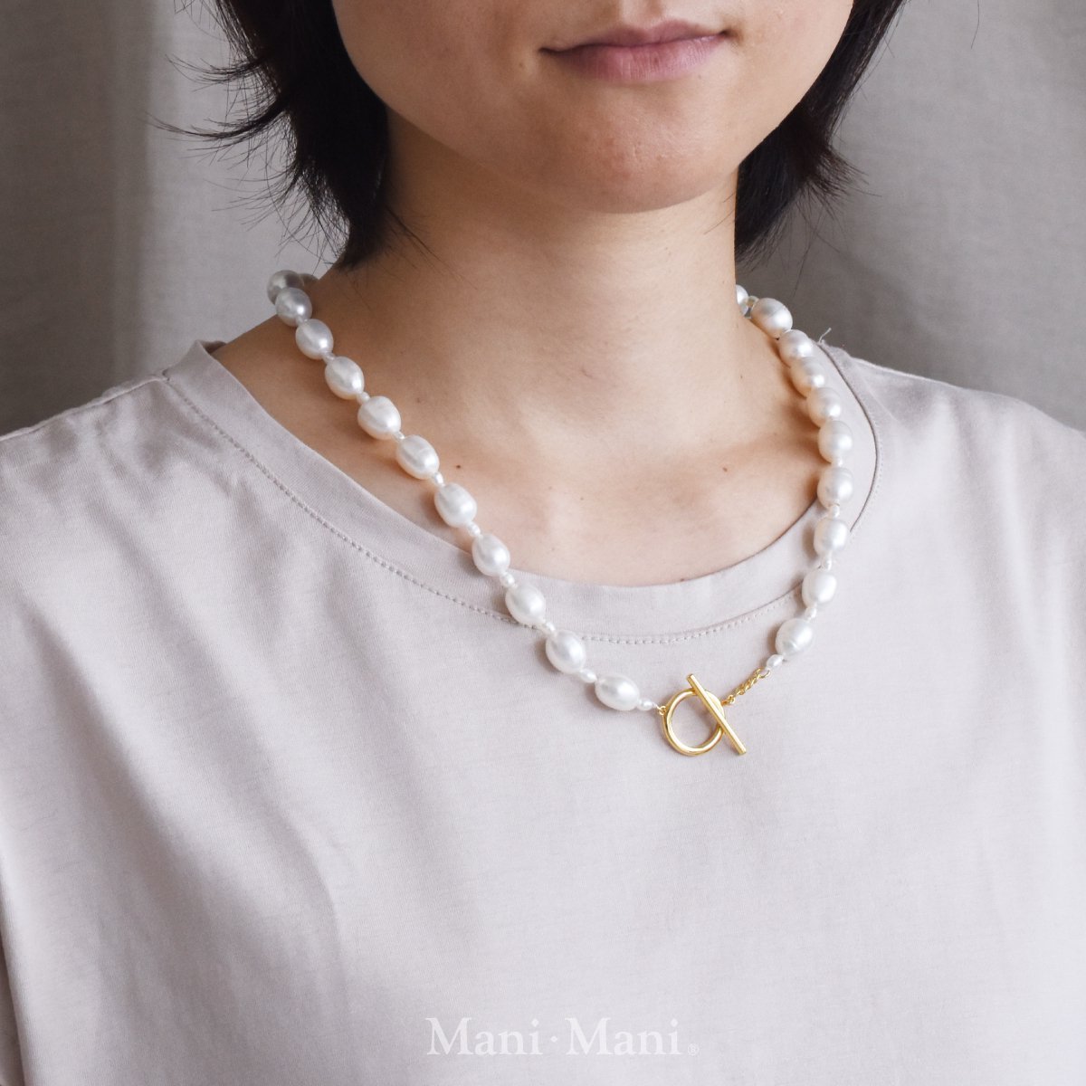 大粒淡水パール マンテルネックレス | 華やかで軽やかな個性を放つデザイン - Mizu JEWELRY