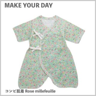 Baby コンビ肌着 Rose millefeuille / MAKE YOUR DAY メイクユアデイ