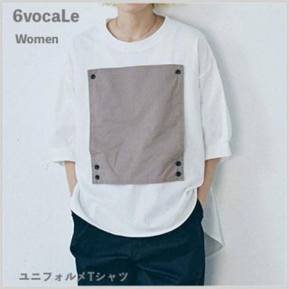 <img class='new_mark_img1' src='https://img.shop-pro.jp/img/new/icons20.gif' style='border:none;display:inline;margin:0px;padding:0px;width:auto;' />30%OFF SALE セール Women ユニフォルメTシャツ / 6vocaLe セスタヴォカーレ