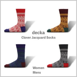 Clover Jacquard Socks ジャガード ソックス / ウーマン メンズ / decka デカ