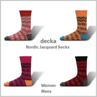 Nordic Jacquard Socks ノルディック ジャガード ソックス / ウーマン メンズ / decka デカ