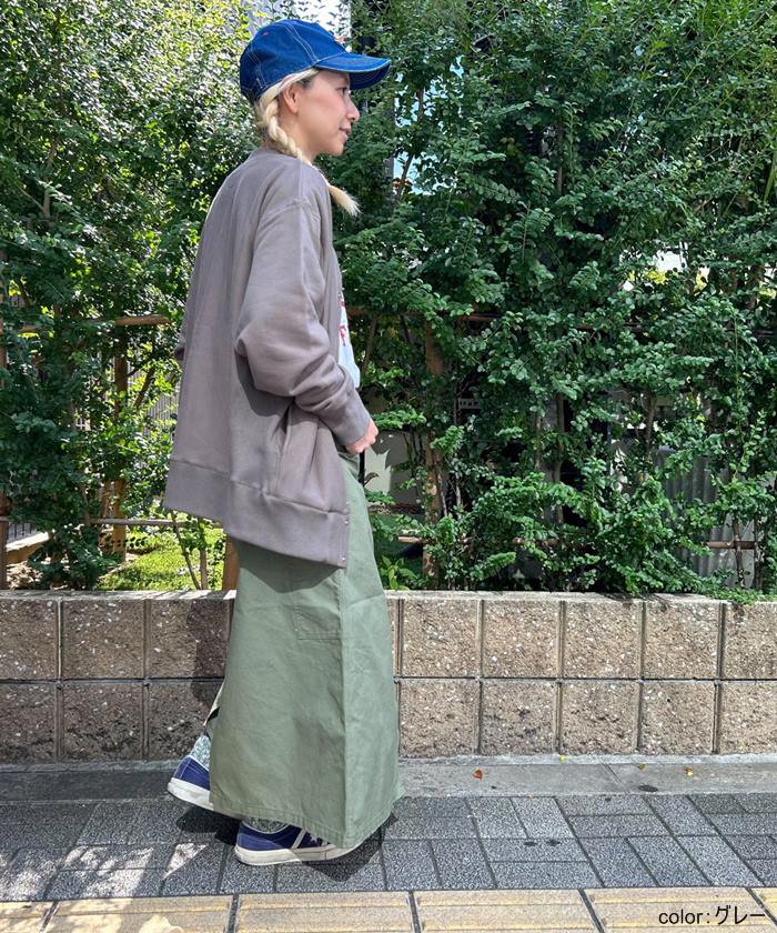 オールドベティーズ【OLD BETTY’S】Sweat Snap Cardigan - GREEN BOWL