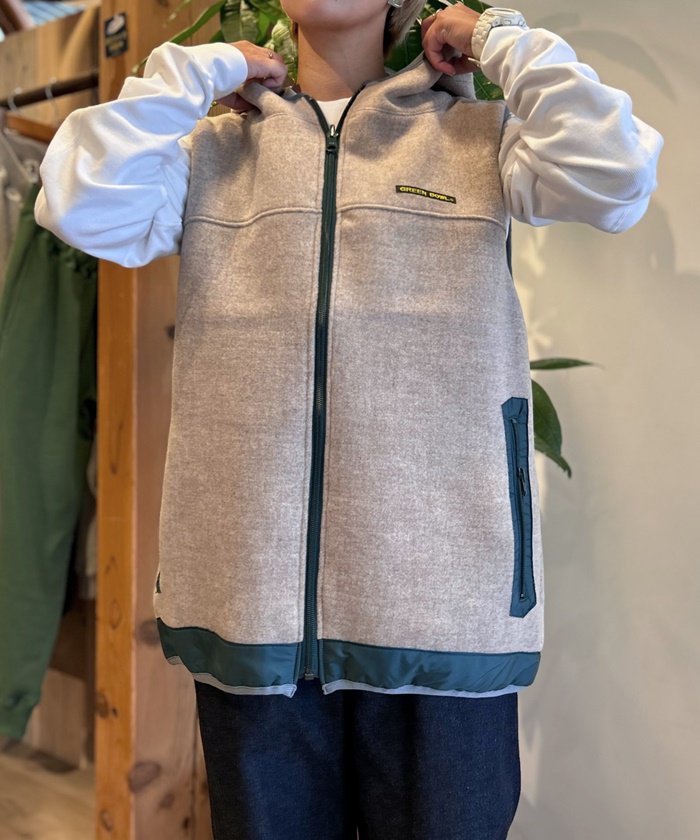 グリーンボウル【GREEN BOWL】2WayCoat×Nylon Reversible Vest - GREEN BOWL