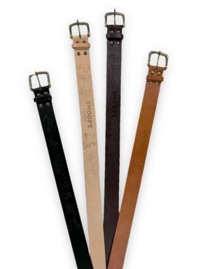 ̡ԡ SNOOPY Embossed Leather Belt(Skateboard) 