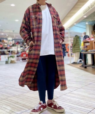 【OLD BETTY’S】Flannel Check Long Western Shirts