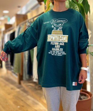 スヌーピー【SNOOPY】Big Silhouette T-shirts(SOPWITH CAMEL柄)
