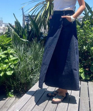 ۡOLD BETTYSDenim Painter Wrap Skirt